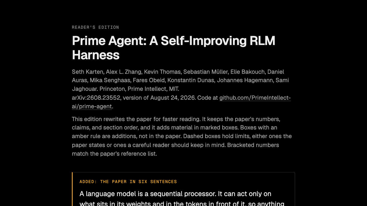 Opening section of the Prime Agent reader's edition
